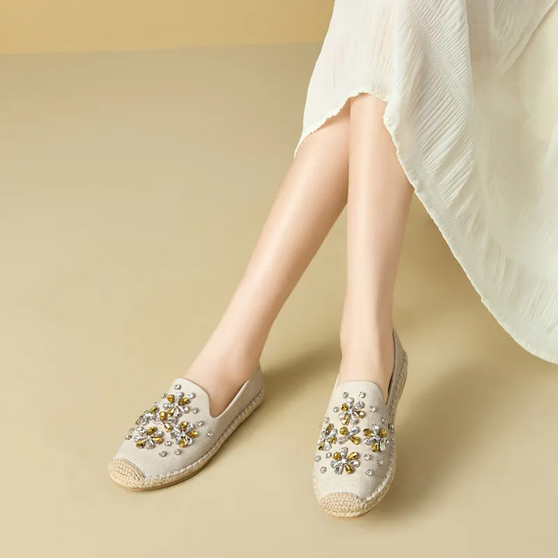 WESTLINK Espadrilles Women's Champagne-4