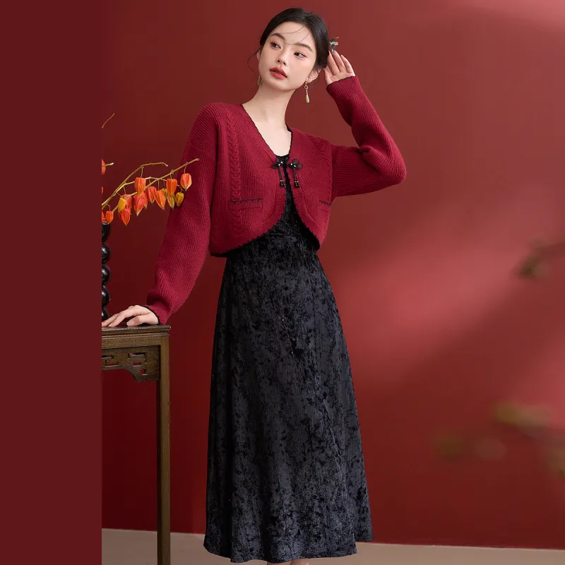 WESTLINK Cropped Coat Women's Red-6