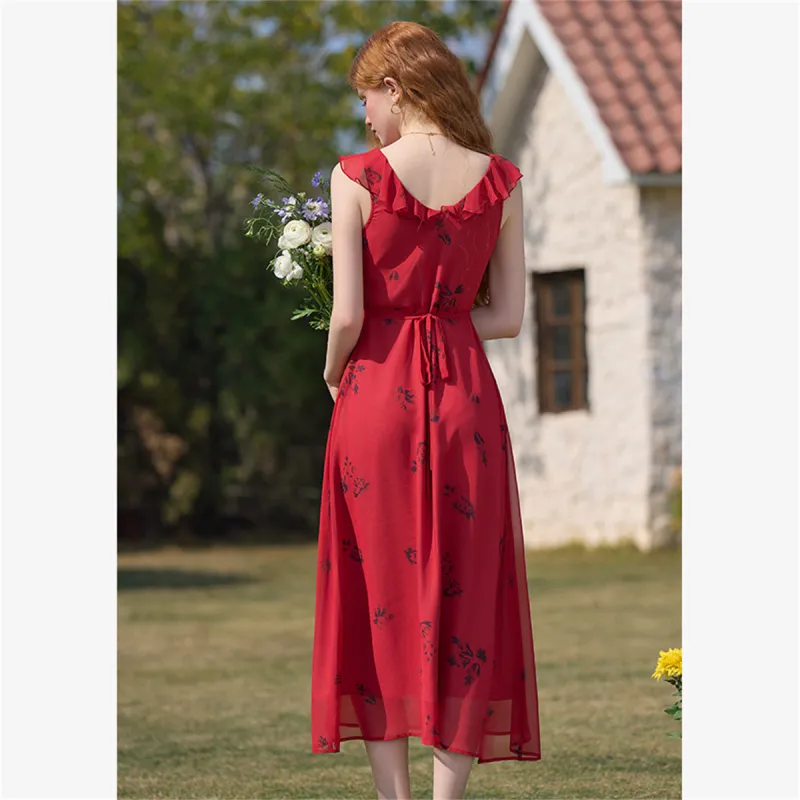 WESTLINK Sleeveless Dress Women's Red-6