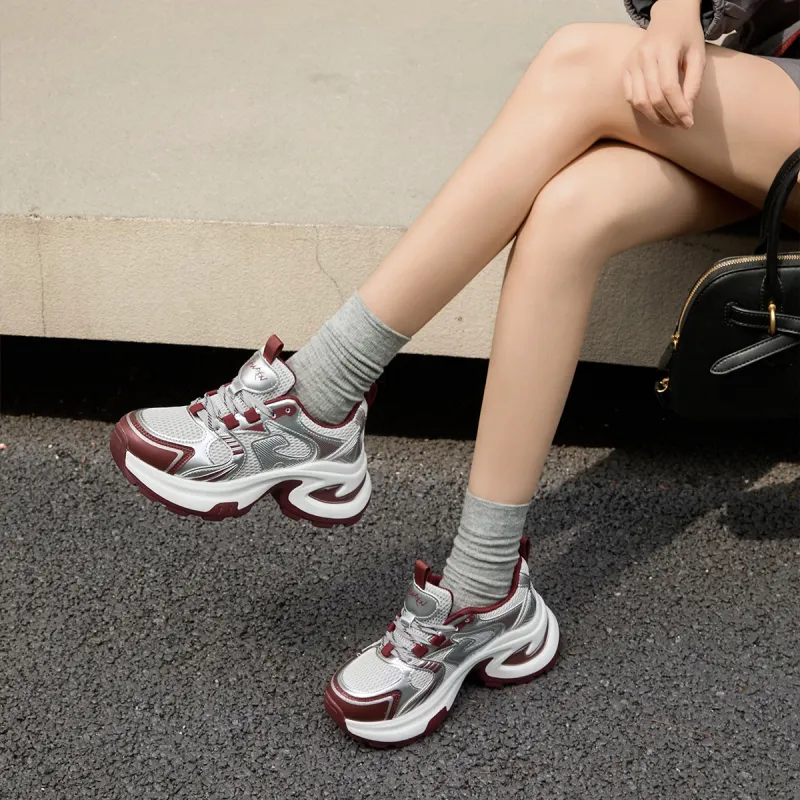 WESTLINK Slip Resistant Low Top Chunky Sneakers Women's-2