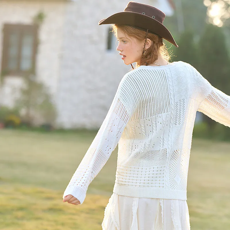 WESTLINK Knitwear Women's White-5