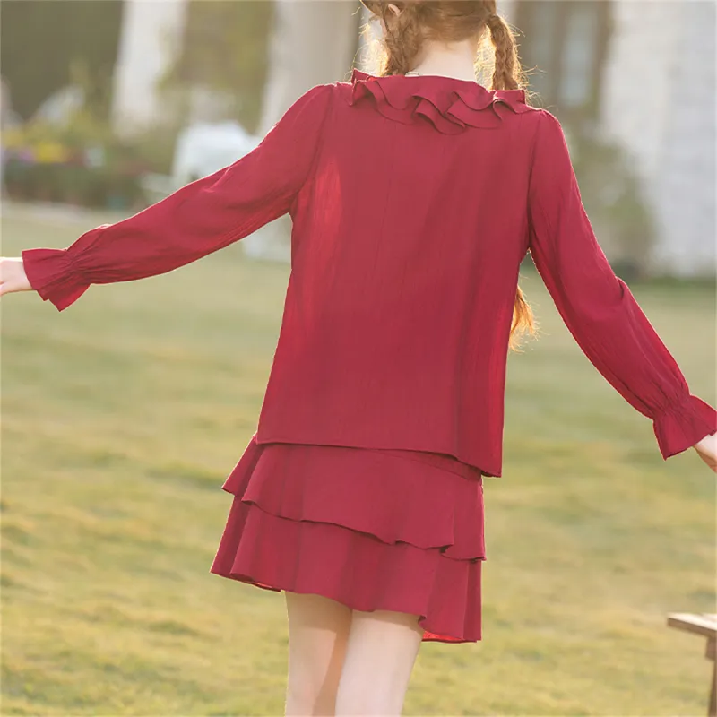 WESTLINK Casual Short Skirts Women's Red-6