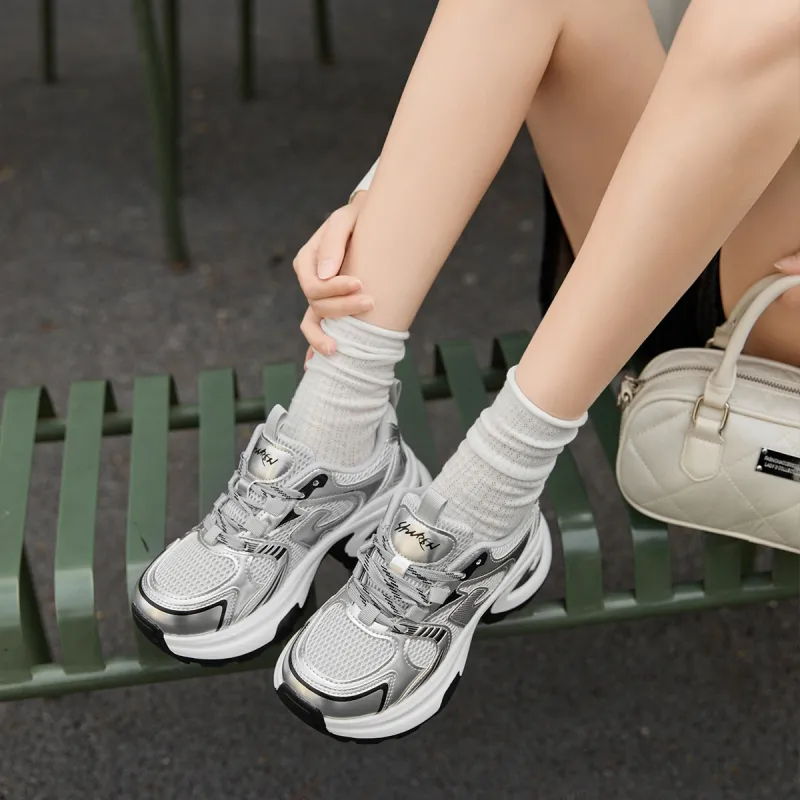 WESTLINK Slip Resistant Low Top Chunky Sneakers Women's-8