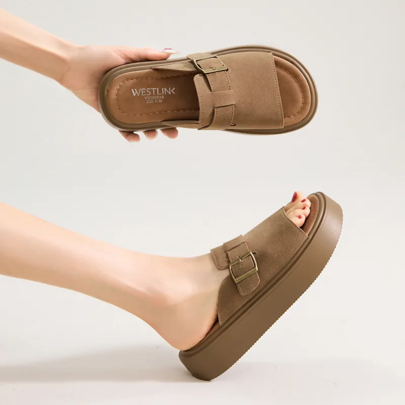 WESTLINK PVC Polyvinyl Chloride Abrasion Resistant Slide Slippers Women's-9