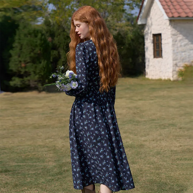 WESTLINK Long Sleeved Dresses Women's Blue-6