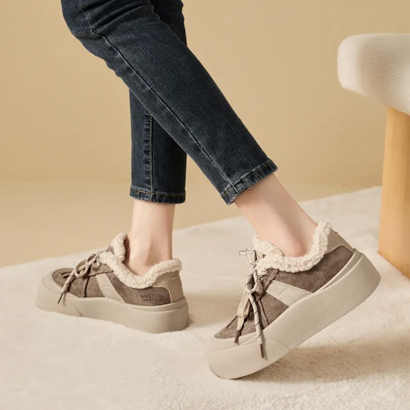WESTLINK Warm Anti Slip And Wear Resistant Low Top Skateboard Shoes Women's-6