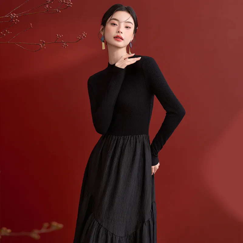 WESTLINK Long Sleeved Dresses Women's Black-6