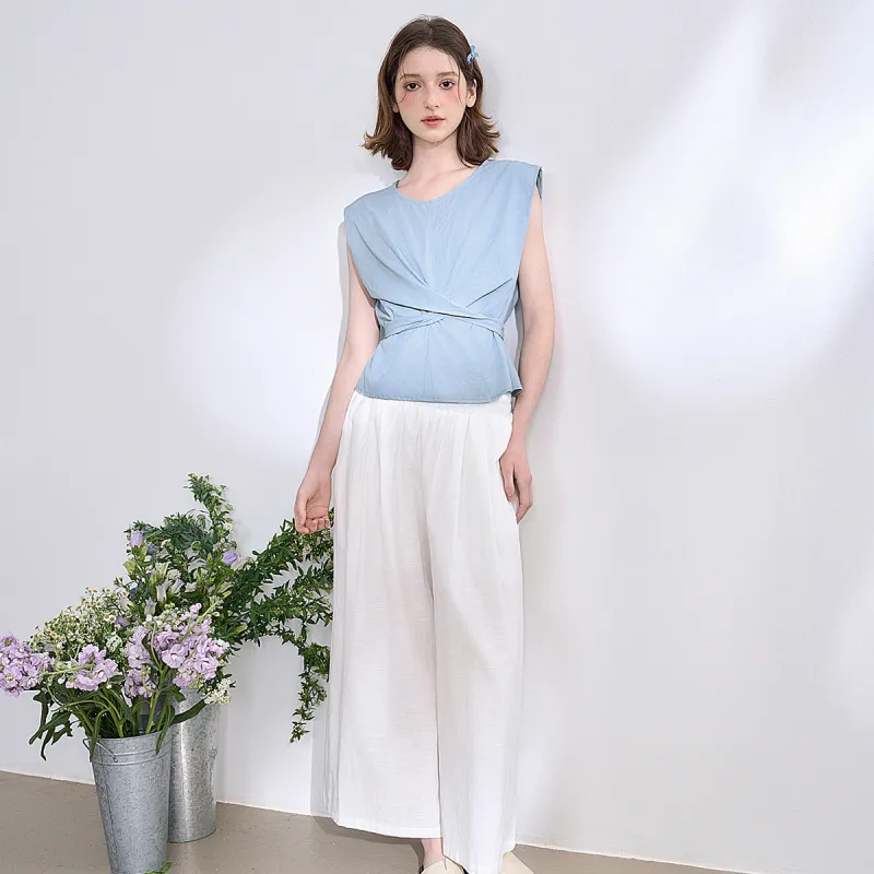 WESTLINK Casual Suits Women's White+Blue-4