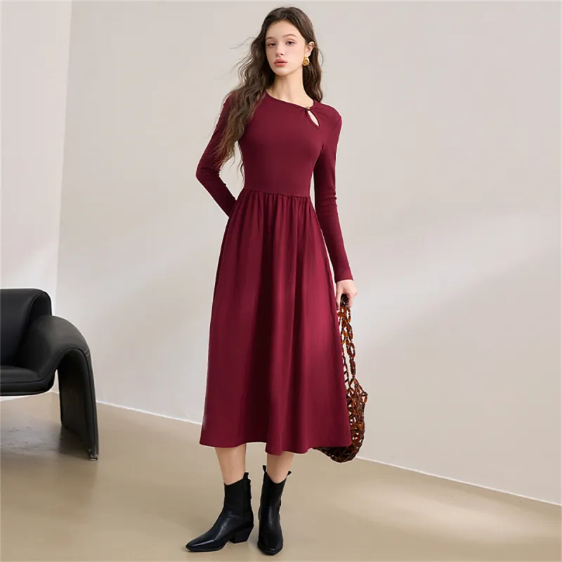 WESTLINK Long Sleeved Dresses Women's Red-3