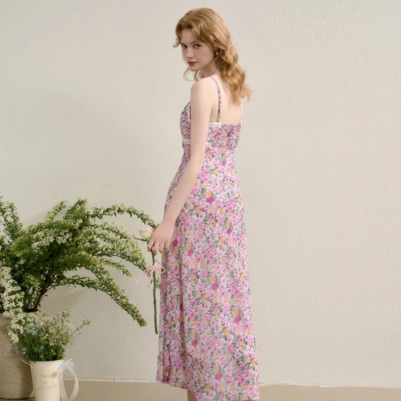 WESTLINK Slip Dresses Women's Green/Pink-6