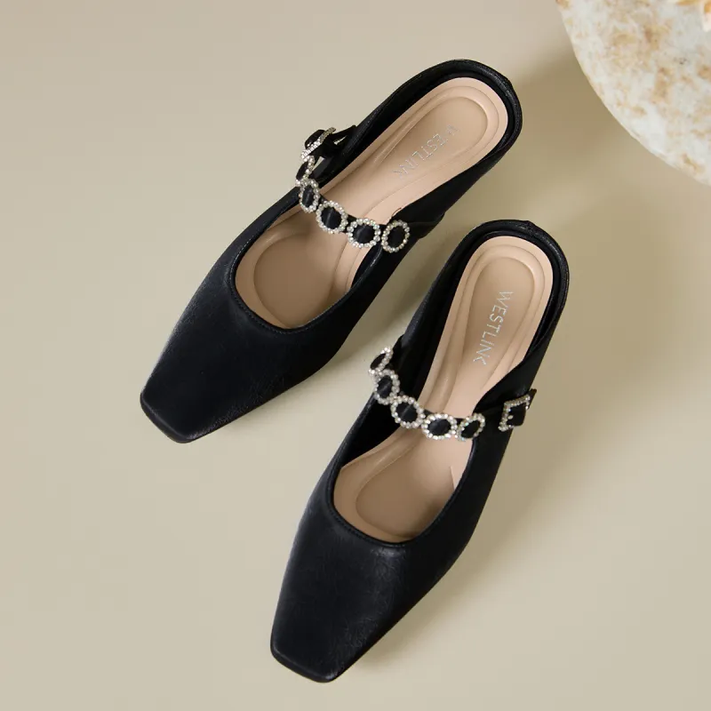 WESTLINK Slip Resistant Closed Toe Slippers Women's-3