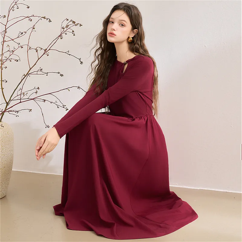 WESTLINK Long Sleeved Dresses Women's Red-4