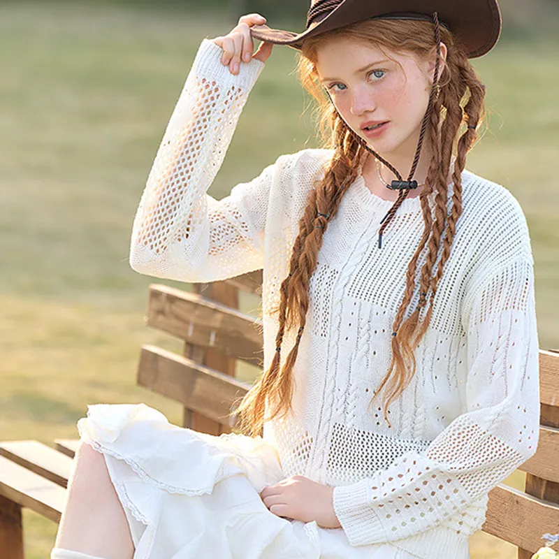 WESTLINK Knitwear Women's White-4