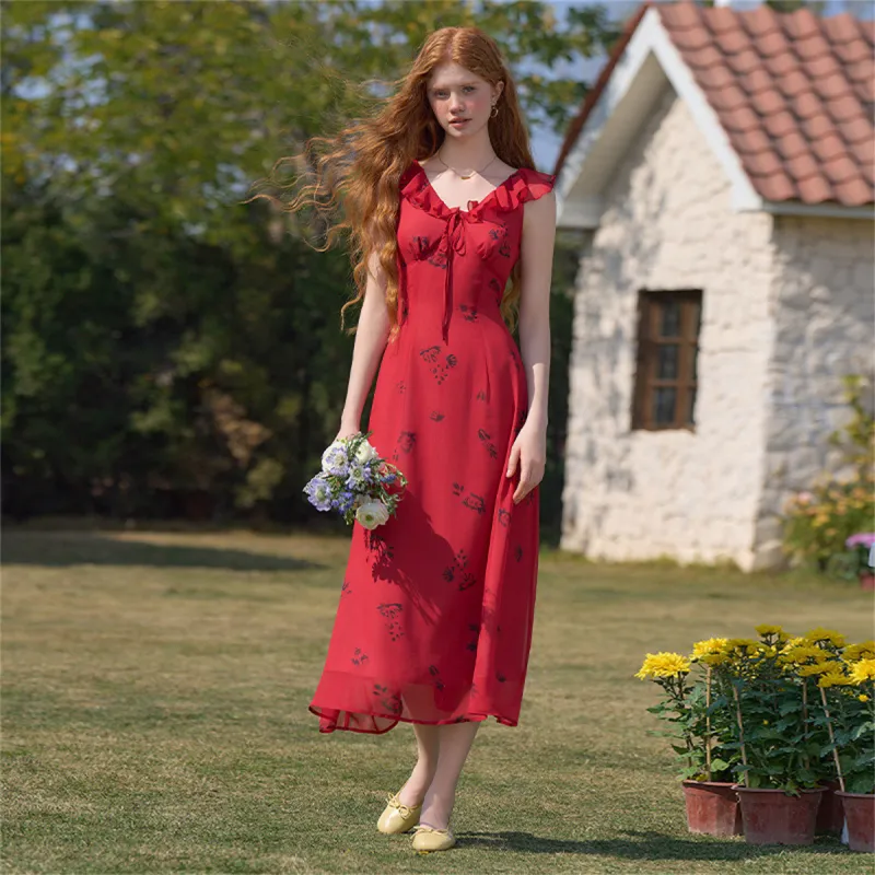 WESTLINK Sleeveless Dress Women's Red-3