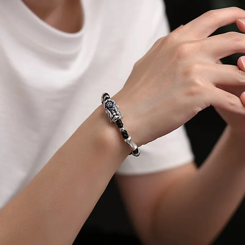 YINI 999 Fine Silver Bracelets Men's-3
