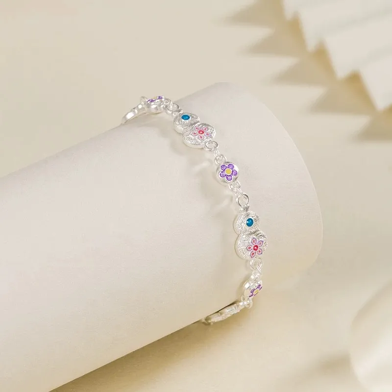 YINI Pure Silver 999.9 Bracelets Women's-7