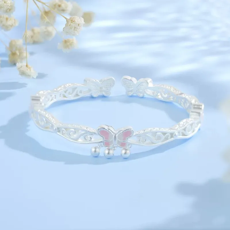 YINI 999 Fine Silver Bangles Women's-1