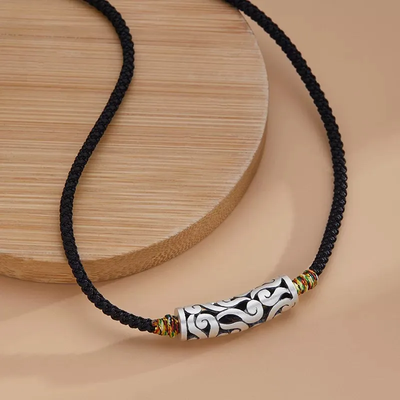 YINI 990 Sterling Silver Necklaces Unisex-6
