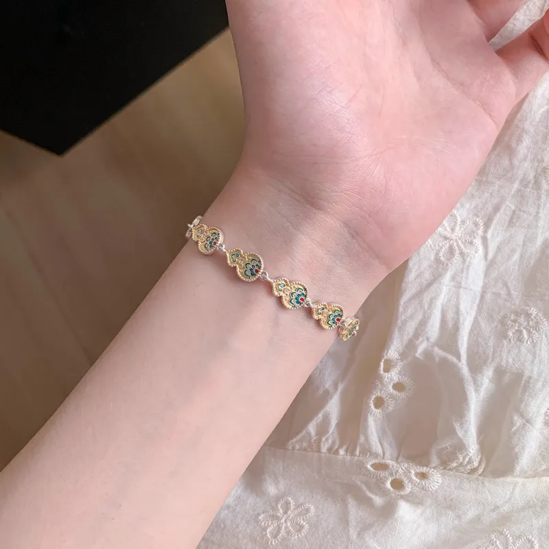 YINI Pure Silver 999.9 Bracelets Women's-2