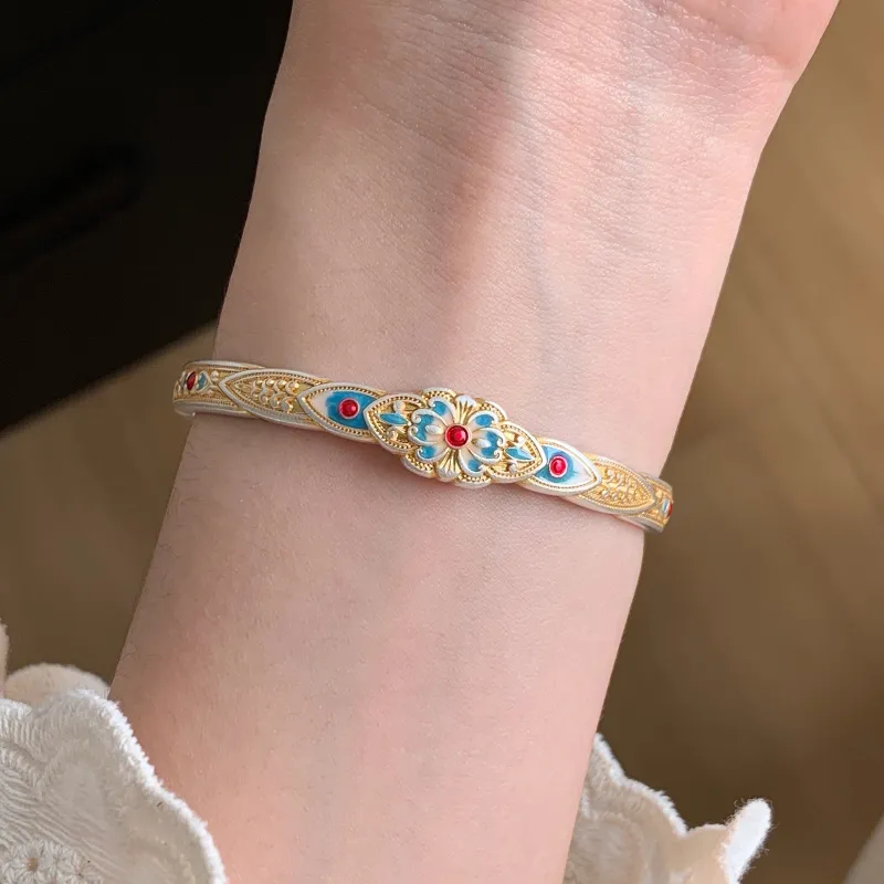 YINI 999 Fine Silver Bangles Women's-2