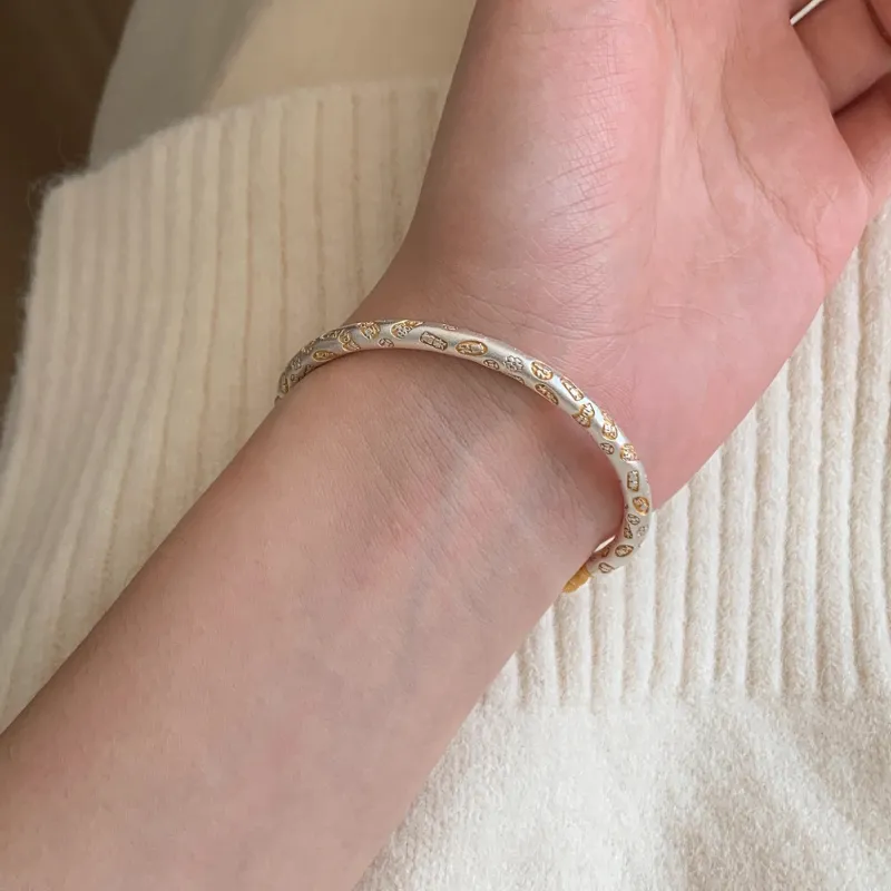 YINI Pure Silver 999.9 Bangles Women's-4