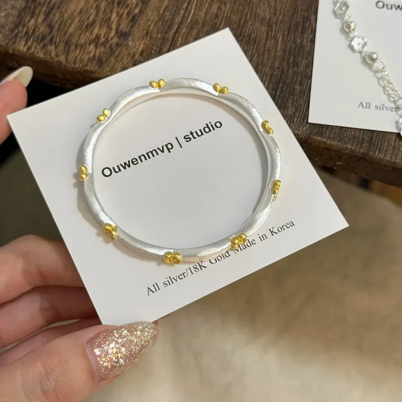 YINI 999 Fine Silver Bangles Women's-4