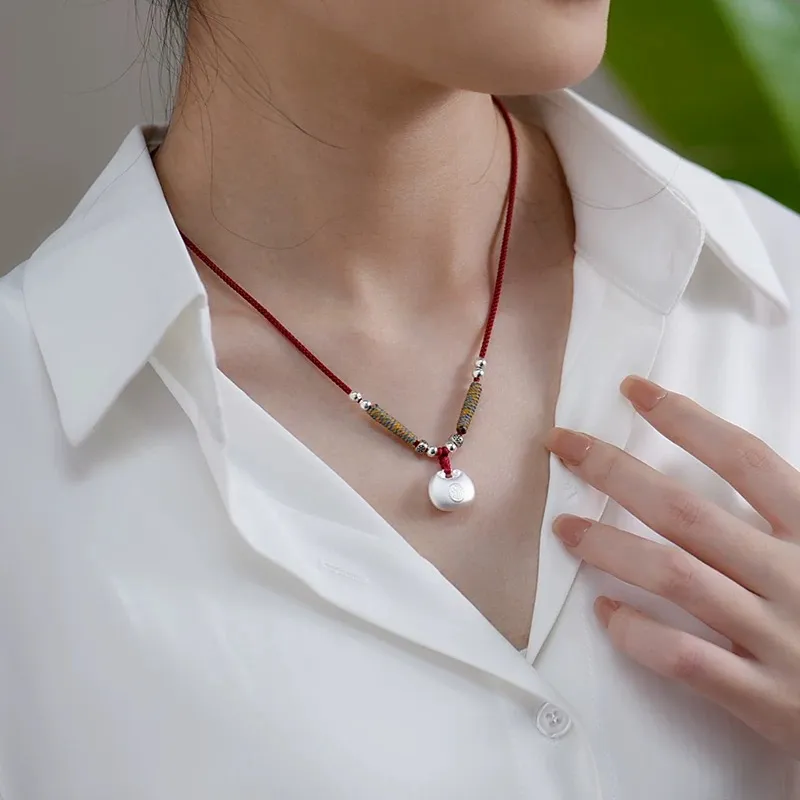 YINI 999 Fine Silver Necklaces Women's-5