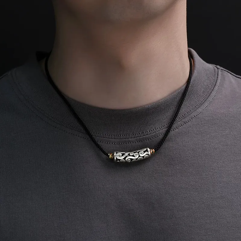 YINI 990 Sterling Silver Necklaces Unisex-5