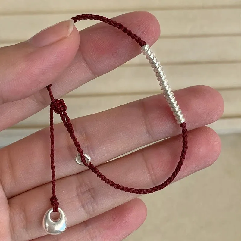 YINI Silver Tousu Bracelet New Chinese Style Woven Women's-1