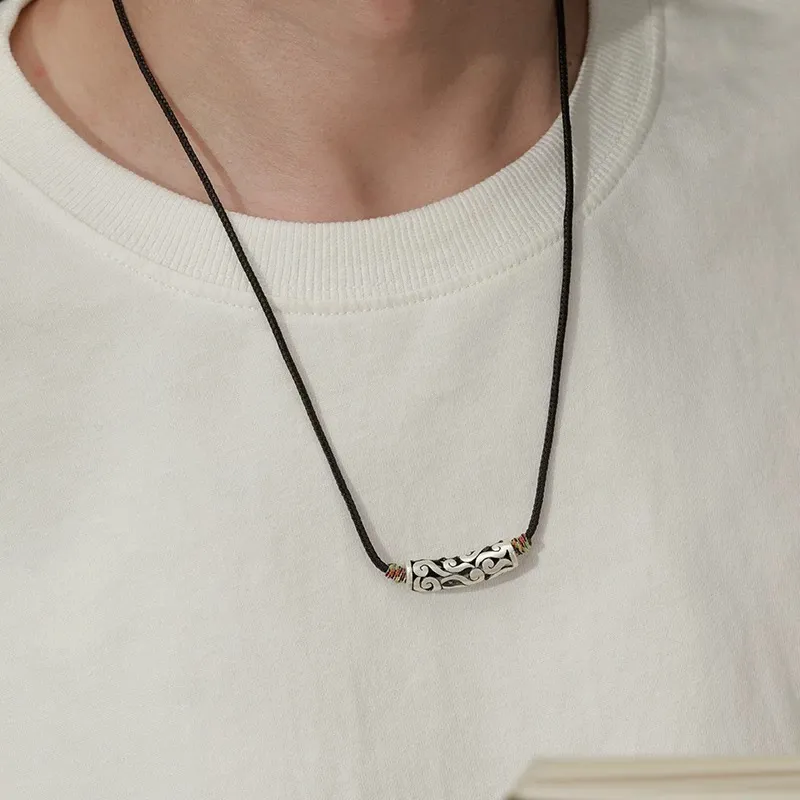 YINI 990 Sterling Silver Necklaces Unisex-4