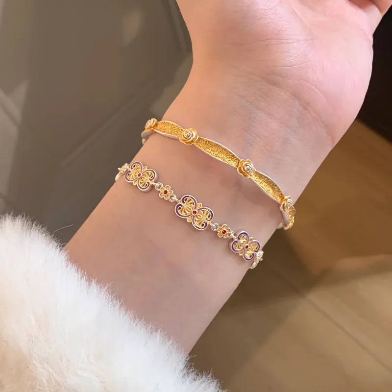 YINI Pure Silver 999.9 Bracelets Women's-4