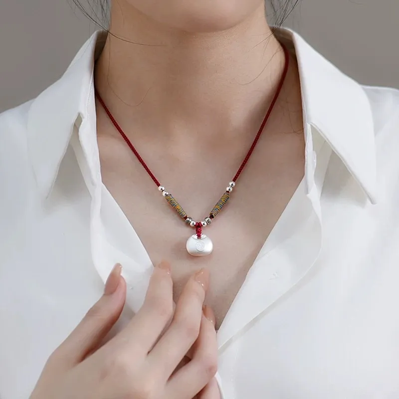 YINI 999 Fine Silver Necklaces Women's-2