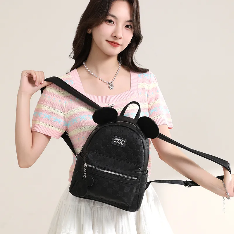 MESUCA Disney Collection Synthetic Leather Backpack Women's Black-2