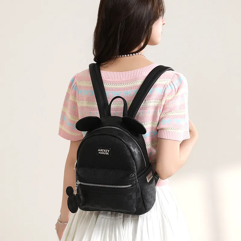 MESUCA Disney Collection Synthetic Leather Backpack Women's Black-4
