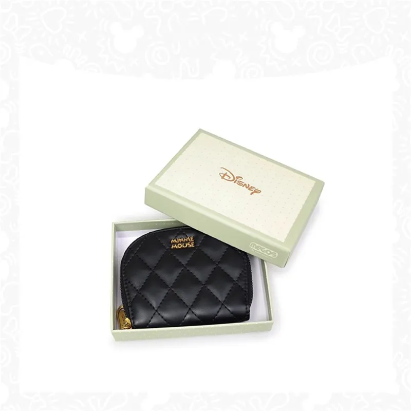 Disney Minnie Series Pu Synthetic Leather Storage Bag Card Holder, Wallet Regular Unisex Black-3