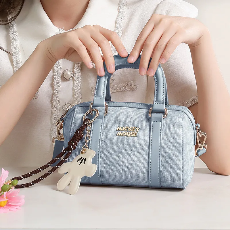 MESUCA Disney Collection Synthetic Leather Shoulder Bag, Crossbody Bag, Handbag, Boston Bag Women's Multicolor-3
