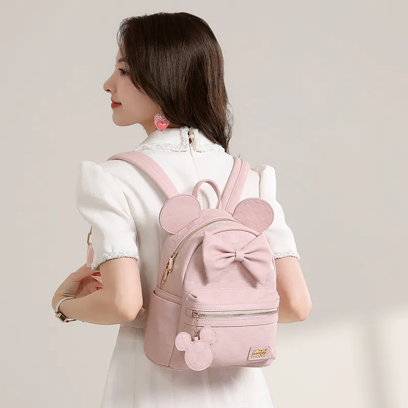 MESUCA Disney Collection Synthetic Leather Backpack Women's Pink-6