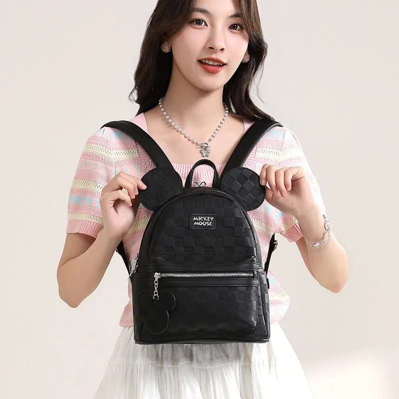 MESUCA Disney Collection Synthetic Leather Backpack Women's Black-5