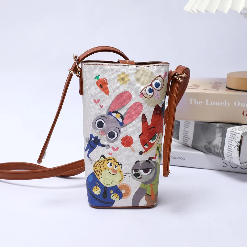 MESUCA Disney Collection Synthetic Leather One Shoulder Crossbody Cell Phone Pouch Women's Multicolor-6