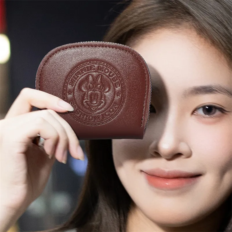 MESUCA Disney Collection Synthetic Leather Card Holder Unisex Brown/Black-1