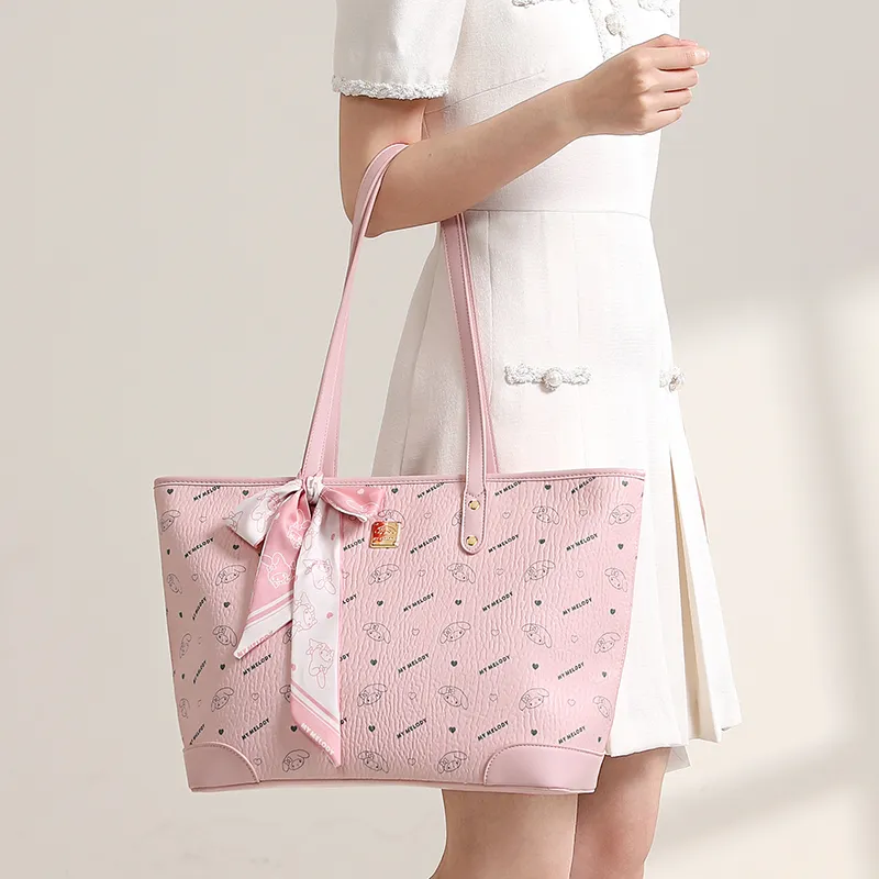 MESUCA ×Sanrio Collaboration Melodi Synthetic Leather Tote Handbag, Shoulder Bag Women's-3