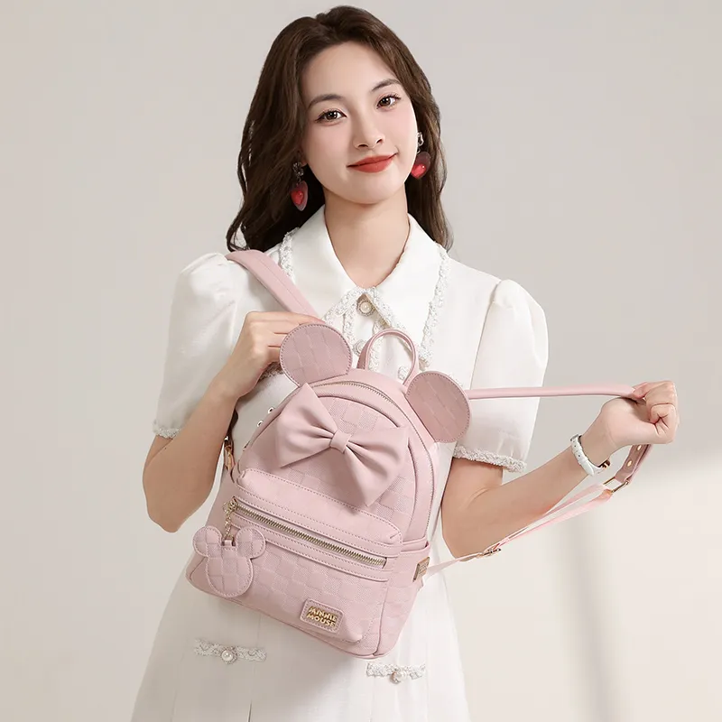 MESUCA Disney Collection Synthetic Leather Backpack Women's Pink-5
