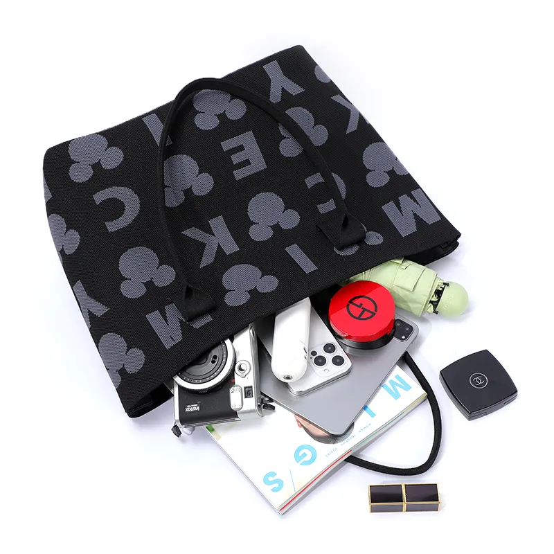 MESUCA Disney Collection Polyester One Shoulder Handbag Tote Women's Black-4
