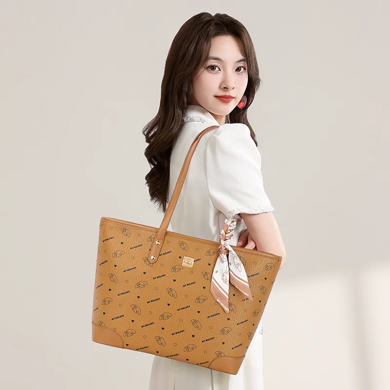MESUCA ×Sanrio Collaboration Melodi Synthetic Leather Tote Handbag, Shoulder Bag Women's-8