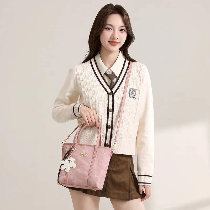 MESUCA ×Disney Mickey Series Synthetic Leather Basket Bag, Shoulder Bag, Crossbody Bag, Handbag Women's-1
