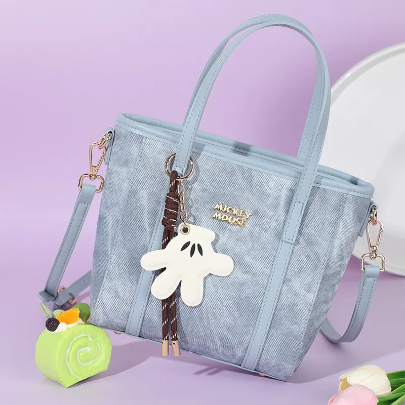 MESUCA ×Disney Mickey Series Synthetic Leather Basket Bag, Shoulder Bag, Crossbody Bag, Handbag Women's-9