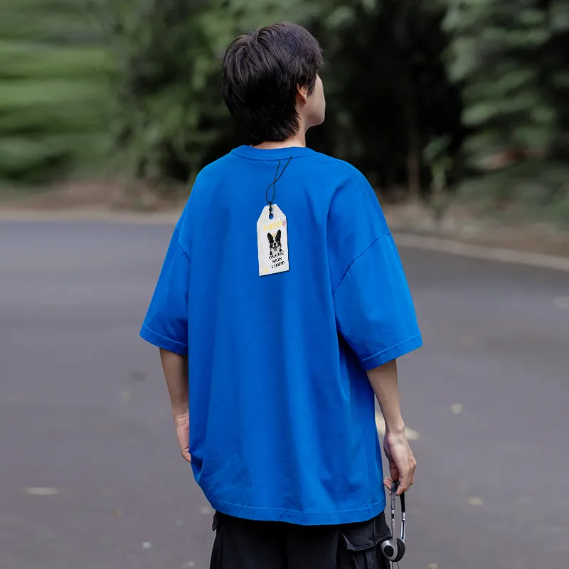 FUERZA Drop Shoulder Sleeve Short Sleeved T Shirts Unisex-23