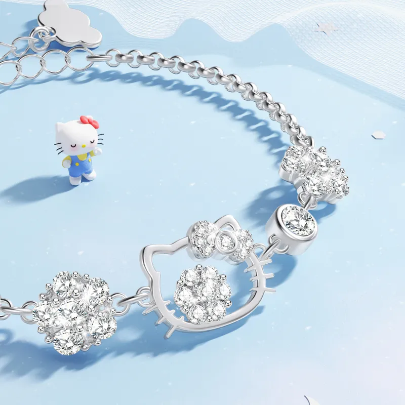 Sanrio S925 Silver Bracelet, Gift Box Set Women's-5