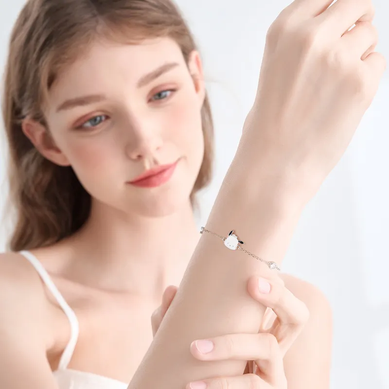 Sanrio S925 Silver Unique Silver Bracelet, Exquisite Box Women's-4