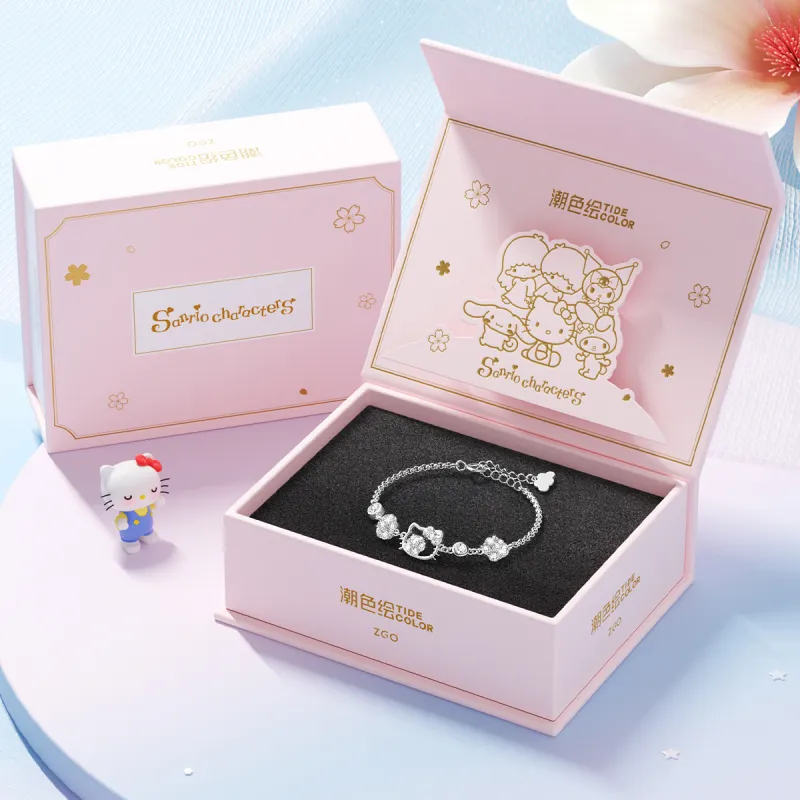 Sanrio S925 Silver Bracelet, Gift Box Set Women's-7
